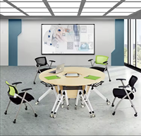 Table de formation pliable moderne, bureau empilable peu encombrant, table pliante multifonction, bureau amovible pour salle de classe