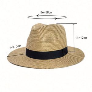 Sombrero de Paja Panamá Personalizado para Hombre y Mujer, Estilo Bowler, para Verano, Playa y Protección Solar - Product Image 3