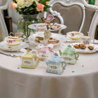 Printemps Mini Fleur Thé Party Faveur Coffrets Cadeaux Théière Bonbons Traiter Boîte Thème Décorations pour Mariage Anniversaire Baby Shower