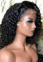 Perruques bouclées Bob Fashion les plus vendues, avec dentelle frontale HD, volumineuses, naturelles et douces, de style brésilien et vietnamien, pour femmes noires, vente en gros