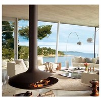 Cheminée à éthanol en acier moderne autoportante, cheminées suspendues intérieures/extérieures pour villas, salons, hôtels, 600 mm