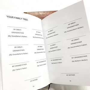 Papa, je veux connaître ton histoire de vie - Journal relié en cuir avec 100 pages - Cadeau souvenir familial pour maman - Product Image 4