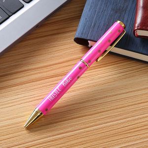 Custom Printed Polka Dot Ballpoint Pens - Bulk Metal Pens for School & Office Giveaways - Product Image 2