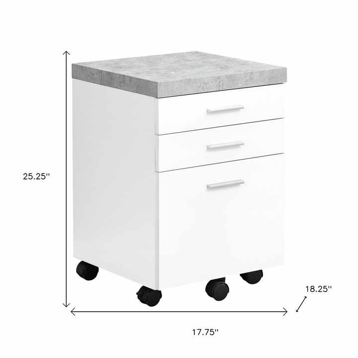 HMS 25\" Gray Particle Board Filing Cabinet Drawers Modern Design Iron Metal Storage Cabinet Adjustable WorkShop File Cabinet