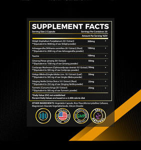 Complément alimentaire super-aliment 8-en-1 Shilajit de l'Himalaya <span class=keywords><strong>avec</strong></span> oligo-éléments Capsules de Shilajit pour hommes et femmes pour la vitalité et la cognition - Product Image 3