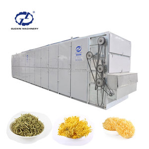 Guoxin wild application fruit dryer mushroom/chilli/herbs/cardamom/fish/food drying mesh belt dryer machine