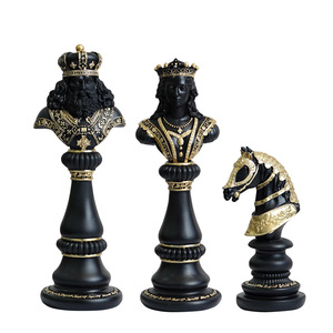 Ornements d'échecs transfrontaliers, meuble TV pour salon, pièces Roi, Reine, Cheval de guerre, décoration de table - Product Image 5