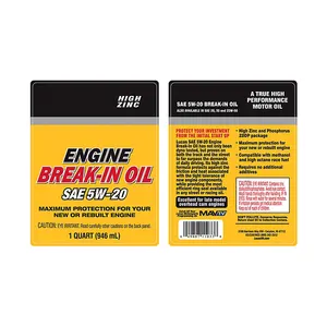 Custom High Quality Oil Recommendation Stickers Customized Printing Labels For Engine Care