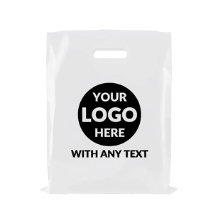 Sacchetti di Plastica Personalizzati con Logo Fustellato per Catering e Asporto, <span class=keywords><strong>Borse</strong></span> Commerciali Rinforzate con Manici - Product Image 2