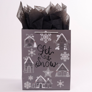 Vente en gros Sac de Noël Ins Wind Sac en papier portable de luxe personnalisé Sacs-cadeaux d'anniversaire de Noël pour les petites entreprises - Product Image 1