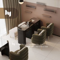 Table à ongles personnalisée Table de bureau pour salon de beauté Table à ongles manucure Table technique moderne pour ongles avec dépoussiéreur