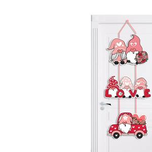 Valentinstags-Dekoration für die Haustür, rote und rosa Liebesherzen, Papier-Türhänger für draußen, Veranda, Jubiläum - Product Image 5