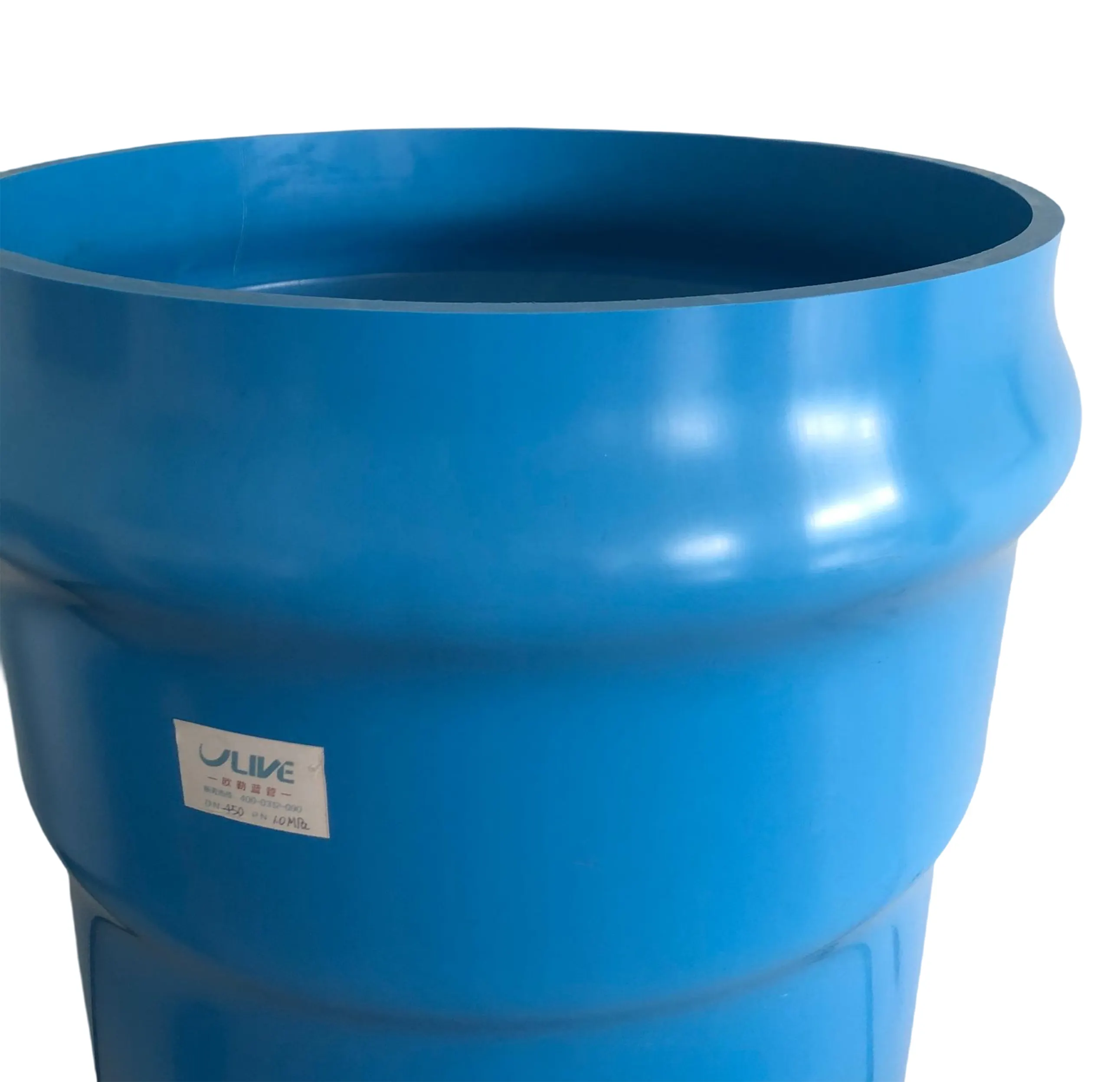 Tubería de PVC de agua potable azul de 355mm, tubería de PVC de 50mm de espesor, máquina de tubería de PVC de 8,5mm