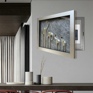 Cuadro de Vidrio con Efecto 3D, Pintura Física Hecha a Mano, Marco de <span class=keywords><strong>Madera</strong></span>, Distribución de 120 Grados, Pintura para Caja de Medidor Eléctrico - Product Image 4