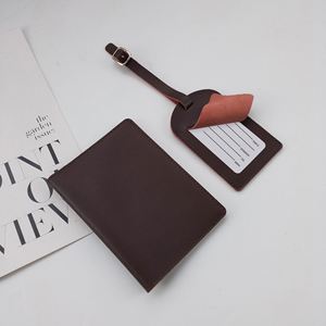 Genuine Leather High Quality <b>Passport</b> Bag Card Holder Travel <b>Wallet</b> Credit Card <b>Wallet</b> Card <b>Passport</b> Cover& Luggage Tag - Product Image 4