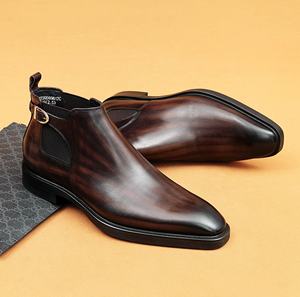 Chaussures habillées Oxford en cuir véritable à bout en acier pour hommes, à enfiler, pour mariage et usage professionnel - Product Image 6