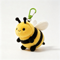 Porte-clés en peluche mignon en forme d'insecte : araignée, manta, papillon, abeille, coccinelle, libellule – Pendentif de sac en peluche, cadeau