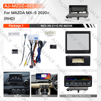Para MAZDA 2020+ MX-5 con volante a la derecha (RHD) de 12.3 pulgadas, Radio AIJALV con placa frontal de fábrica, Android Auto universal, Carplay, 64GB 128GB, Cable de conexión para pantalla estéreo