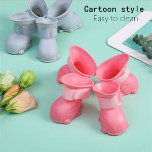 Chaussures de pluie pour <span class=keywords><strong>chien</strong></span> pour petits chiens moyens bottes de pluie antidérapantes chaussures pour chiens d'extérieur anti-salissures <span class=keywords><strong>bottines</strong></span> pour chiots accessoires pour animaux de compagnie - Product Image 2