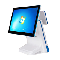 Terminal Punto de Venta con Pantalla Táctil Inteligente de Doble Pantalla de 15.6 Pulgadas, Sistema POS con Refrigeración sin Ventilador, Windows, Intel Core I7, 8 GB de RAM