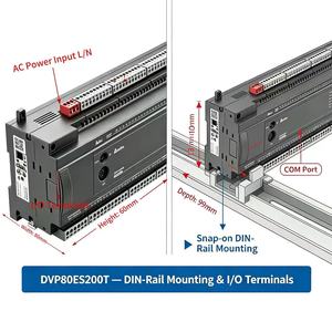 Contrôleur d'automatisation industrielle Delta DVP80ES200T PLC 80 points I/O 240V DC Communication RS485 - Product Image 3