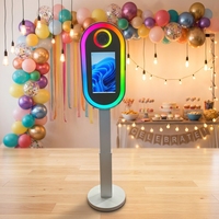 Photomaton miroir 15,6 pouces avec Intel i5 6ème génération, 8 Go + 256 Go SSD, écran tactile capacitif, boîte lumineuse, flight case et logiciel gratuit