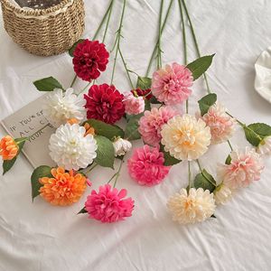 Venta Directa de Fábrica, Flores Artificiales de Dalia, Dalia de Seda para Centros de Mesa y Arreglos Florales para Bodas - Product Image 1