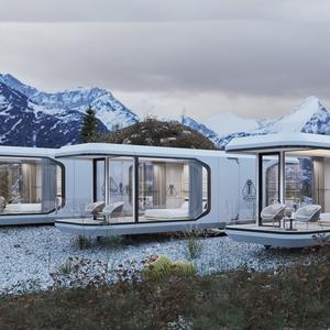 Villa <span class=keywords><strong>de</strong></span> Lujo Moderna, Casa Contenedor Desmontable, Cabaña Prefabricada Impermeable, <span class=keywords><strong>Concepto</strong></span> <span class=keywords><strong>de</strong></span> Hotel Inspirado <span class=keywords><strong>en</strong></span> una Cápsula Espacial - Product Image 4