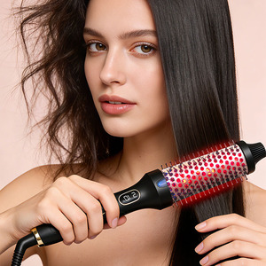 <span class=keywords><strong>Brosse</strong></span> chauffante <span class=keywords><strong>ronde</strong></span> en céramique portable à ions négatifs <span class=keywords><strong>pour</strong></span> <span class=keywords><strong>cheveux</strong></span>, fer à friser, <span class=keywords><strong>brosse</strong></span> lissante chauffante - Product Image 4