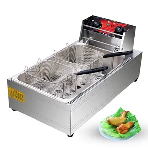 Chip Chicken Electric Fryer / Chips Cooker Fryer Potato / Gas Potato Chips Fryer Machine