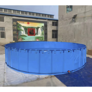Aquacultuur Met Behulp Van China Verplaatsbare Pvc Plastic Landbouw Blauwe Capaciteit Aquaria & Accessoires Duurzame Plastic Koi Visvijver - Product Image 1
