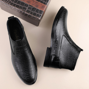 H23005 <span class=keywords><strong>Bottines</strong></span> en cuir véritable pour hommes grande taille, nouvelle vente chaude, chaussures pour hommes de haute qualité - Product Image 2