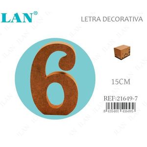 Numero decorativo Lan 6 15 cm per decorazioni per feste - Product Image 3