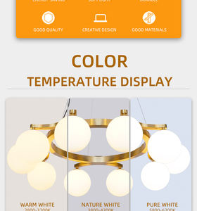 Lámpara de Techo Moderna de Lujo con Anillo Dorado y Bola de Cristal Blanco Lechoso, Estilo Mágico, para Sala de Estar, Comedor, Dormitorio - Product Image 3