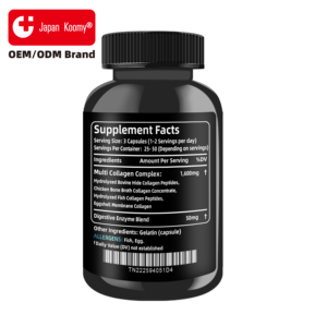 Collagène complexe multi-sources personnalisé avec logo, 150 capsules pour la peau, les cheveux, les articulations et la digestion, complément alimentaire de collagène pour adultes - Product Image 2