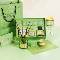 AIKUN Coffret Cadeau Personnalisé Bambou Thé Parfumé Diffuseur à Bâtonnets Bougie Spray d'Ambiance Parfum d'Intérieur pour Marque Privée