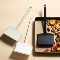 Spatule large en silicone antiadhésive et flexible pour retourner les aliments, idéale pour les grands steaks, pour la cuisine, la cuisson, les poêles et les plaques de cuisson