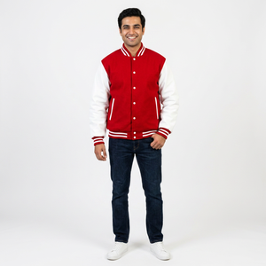 Veste universitaire à prix de gros, fabrication sur mesure au Pakistan, logo personnalisé, grande taille, veste de baseball bon marché pour hommes - Product Image 1