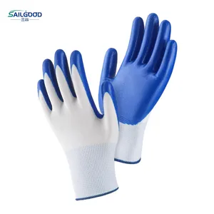 SAILGOOD Fabriqué en Chine est des gants de sécurité enduits de PU antidérapants et résistants à l'usure, bon marché et de bonne qualité