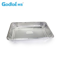 Barquette en aluminium robuste pour four, bac de cuisson à vapeur, profond, personnalisé, jetable, 21x13 pouces, format complet