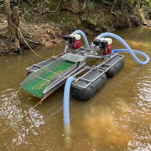 Drague d'or alluvionnaire de 6 pouces à aspiration, <span class=keywords><strong>bateau</strong></span> de dragage pour l'extraction d'or, propulsé par <span class=keywords><strong>moteur</strong></span> à essence, portable, à haute récupération - Product Image 2