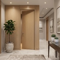Porte intérieure TH50 en aluminium et bois, feuille de porte de 50 mm remplie de graphène, cadre en alliage d'aluminium, insonorisée pour chambre, appartement, villa