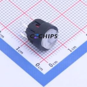TPB01-123L1T Tactile Switch Through hole Component (THT) Switch Single Pole Single Throw Round Button Through Hole 10mm - Product Image 1