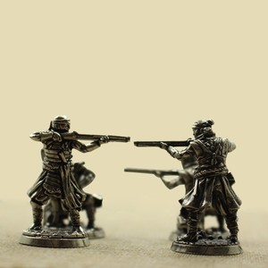 Figuras de Samurái Japoneses de Metal Blanco, Miniaturas de Soldados, Modelos de Juguete, Estatuas, Adorno de Escritorio - Product Image 1