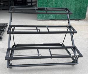 Single Sided 3 Layer Metal Display Rack Light Duty Retail Shelving <b>Basket</b> <b>Stand</b> for <b>Vegetable</b> Fruit Supermarket - Product Image 4