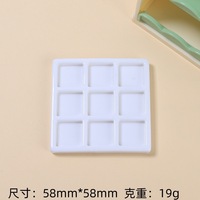 Palette de couleurs à neuf compartiments en plastique pour nail art, plateau portable multifonctionnel pour mélanger les couleurs de vernis à ongles et de gel, pour peinture et pigments