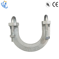 Attache de tuyau anti-oscillation réglable en acier au carbone galvanisé QT450 homologuée CE pour tuyaux d'arrosage Sch10/Sch40 1 1/2"-8"