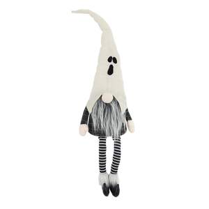 DB 8.3x4x31.5 Halloween Décor Blanc Fantôme Chapeau Assis Gnome avec Tissu pour Décorations De Vacances - Product Image 1