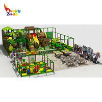 Structure de jeu géante personnalisée de grande taille sur le thème de la jungle, équipement de terrain de jeu intérieur pour centre de divertissement familial