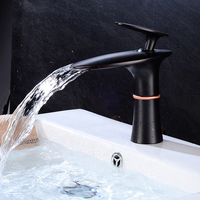 En gros moderne Salle De Bain En Laiton Mélangeur D'eau Robinet Blanc Cascade Robinet de Lavabo
